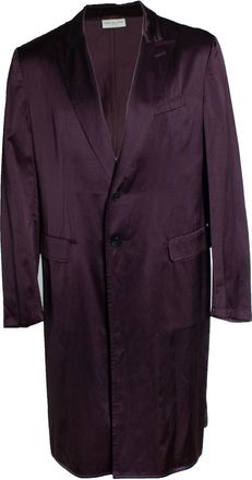 Dries Van Noten Dries van Noten, Shiny overcoat in burgundy