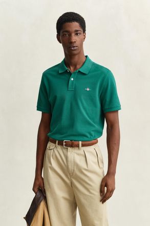 GANT Men Regular Fit Shield Piqu&eacute; Polo Shirt (XXXL) BOTANICAL HUE
