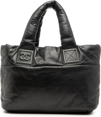 Chanel Black Leather Tote Bag (Pre-Owned)