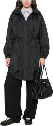 Moncler Jas met capuchon en trekkoord - Dames - Zomerjassen - Zwart - S - Jassen