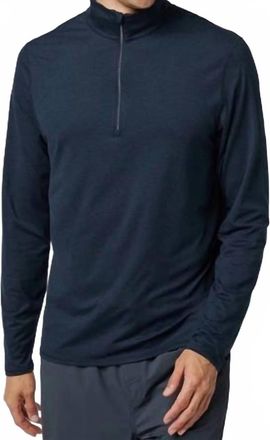 Vuori Clothing Ease Performance Half Zip 2.0 Top In Ink Heather