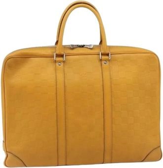 Louis Vuitton Pre-owned Vintage Handtas - unisex - Vintage Handtas - Geel - ONE Size - Leer - Vintage