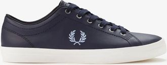 Fred Perry Mens Fred Perry Mens Baseline Leather Trainers - Navy 608 - Size: 10