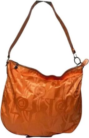 Ferragamo Pre-owned Shoulder Bags, female, Orange, Size: ONE SIZE Pre-owned Polyester Shoulder Bag