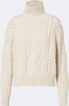 Nili Lotan Kimmy cable-knit cotton and cashmere sweater