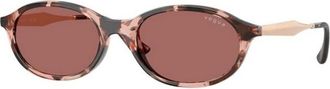 Vogue Sunglasses, female, Pink, 52 MM, Oval Sunglasses