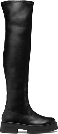 Geox Black Spherica EC7 Sleek Tall Chunky Sole Boots