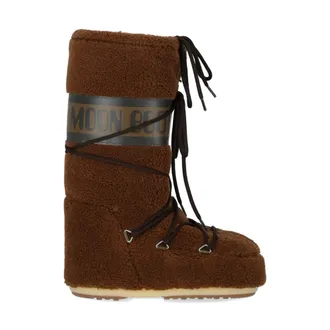 Moon Boot Moon Boot, Winter Boots, female, Brown, Size: 9 US Icon Fleece Snow Boot