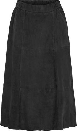 BTF-CPH Falda Midi de Ante Corte A - Skirts - Mujer - Negro - XL
