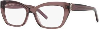 Saint Laurent 53mm Rectangle optical glasses in Brown at Nordstrom