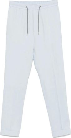 Paul Smith Pantaloni in lino con coulisse - Blu
