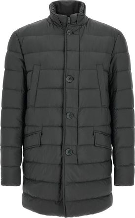Herno Il Cappotto Down Jacket - Heren - Gewatteerde jassen - Grijs - L - Leer - Jassen