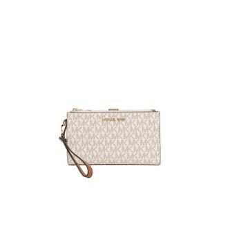 Michael Kors Jet Set Travel Large Double Zip Wristlet - female - Michael Kors - Wallets & Cardholders - Beige - ONE SIZE - Accessories