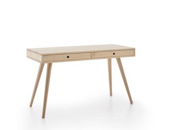 HOGAR 24 Escritorio de madera maciza natural, color natural