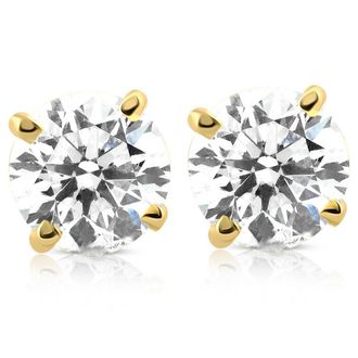 Pompeii3 4 cttw Round Diamond Screw Back Studs 14K Yellow Gold