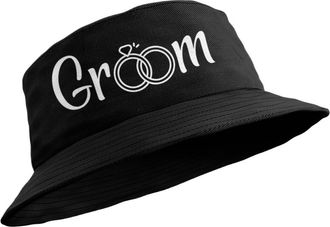 Generic Groom Stag Party Bucket Hat Groom (Ring Image) (UK, Alpha, L, Black)
