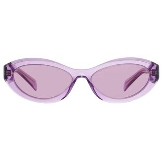 Prada Dark Violet with Silver Internal Mirror Oval Ladies Sunglasses PR 26ZS 13R07Q 55