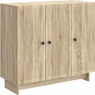 vidaXL Aparador Roble Sonoma 89 X 34,5 X 80 Cm Madera De Ingenier&iacute;a Vidaxl