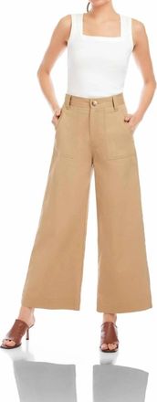 Fifteen Twenty Ryder Wide Leg Pants In Khaki