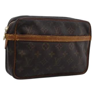 Louis Vuitton Pre-owned Monogram Clutch Bag - Dames - Pre-owned - Bruin - Maat: ONE Size Leer