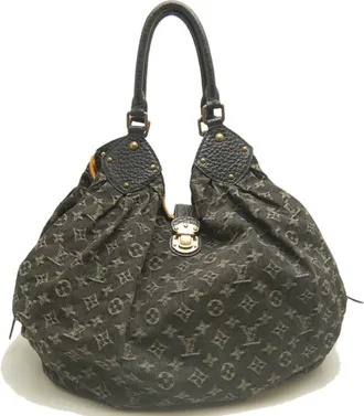 Louis Vuitton Noir Monogram Denim Tote Bag (Pre-Owned)