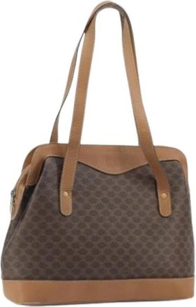 Celine Pre-owned Plastic Vintage Schoudertas - Dames - Vintage Schoudertas - Bruin - ONE Size - Vintage