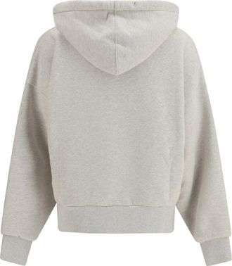 Golden Goose Womens Star Unisex Hooded Sweatshirt Vintage Gray Melange Cotton Sweatshirts Sweater