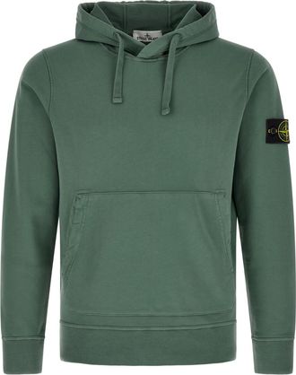 Stone Island Green Solid Regular Hoodie