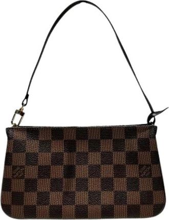 Louis Vuitton Pre-owned Damier Canvas Shoulder Bag - Dames - Vintage Schoudertas - Bruin - ONE Size - Vintage