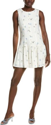 Wayf Linen-Blend Mini Dress