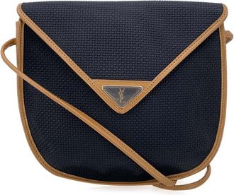 Saint Laurent Black Cotton Crossbody (Authentic Pre-Loved)