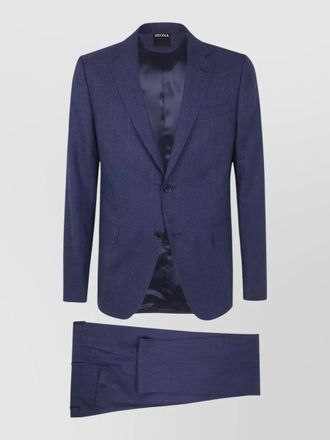 Ermenegildo Zegna tailoring suit flat front trousers notch lapel