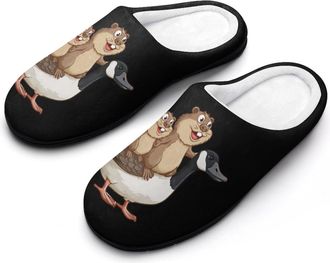 Generic Canadian Beaver Womens Slippers Winter Warm House Shoes Indoor Outdoor Hotel Slipper