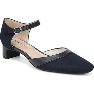 Life Stride Leighton Ankle Strap Pump in Lux Navy at Nordstrom, Size 5.5