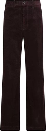 Ralph Lauren Corduroy Flare Broeken - Dames - Wijde Broeken - Rood - S - Katoen - Broeken