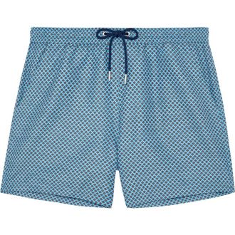 HOM Cappuccino Beach Boxer in Blue Print at Nordstrom, Size Xx-Large