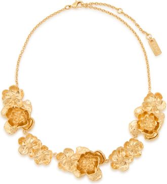 Chlo&eacute; Floral Gold-tone Brass Necklace - One Size