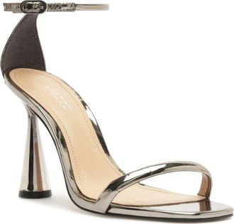Arezzo Lea Ankle Strap Sandal in Prata Velho at Nordstrom, Size 9.5