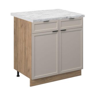 Vicco Muebles Bajos Fame-line, Grisbeige, 80 Cm, Et M&aacute;rmol, Vicco