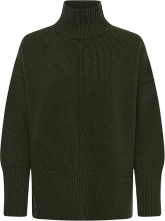 MY ESSENTIAL WARDROBE Antwerpen LW High Neck - Dames - Coltruien - Groen - XL - Wol - Truien & Vesten