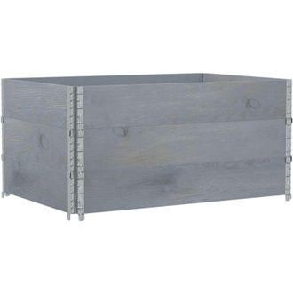 vidaXL Paretali per Pallet 3pz Grigi 120x80cm Legno Massello di Pino vidaXL