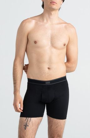 Saxx Daytripper Comfort Stretch Boxer Briefs in Black at Nordstrom, Size Xxx-Large