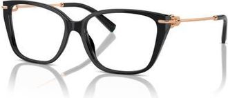 Tiffany & Co. 55mm Rectangle optical glasses in Black at Nordstrom