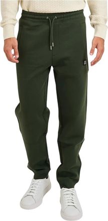 HUGO BOSS Broeken, Heren, Groen, XL, Katoen, Groene elastische katoenen sweatpants
