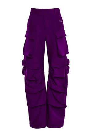 Winshape Sporthose WINSHAPE Functional Comfort Cargo Pants CP101C, Damen, Gr. XXL, Normalgr&ouml;ssen, lila (schwarz plum), 85% Polyester, 15% Elasthan, Hosen Sport
