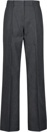 Casablanca Broeken, Dames, Grijs, S, Wol, Wollen Getailleerde Pasvorm Broek