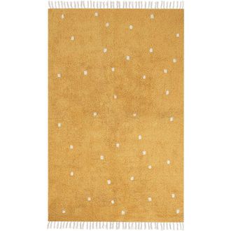 Beliani Rug ASTAF Mustard 140 x 200 cm Cotton
