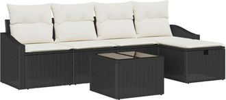 vidaXL Sofa Set with Cushion 5 pcs Poly Rattan vidaXL