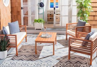 Safavieh Alda 4 Piece Outdoor Set (Indoor / Outdoor)