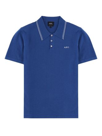 A.P.C. Alex Minimalist Double Stripes Polo Shirt